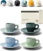 KIVY Espresso Cups Set of 4- Espresso Set Thick Walled Stoneware Espresso Cup by KIVY