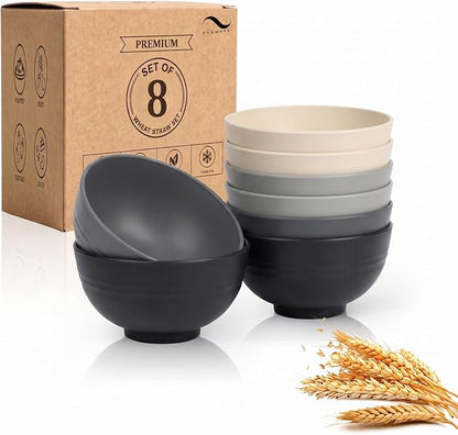 PYRMONT Wheat Straw Bowls 10 Oz Bowls Set by PYRMONT
