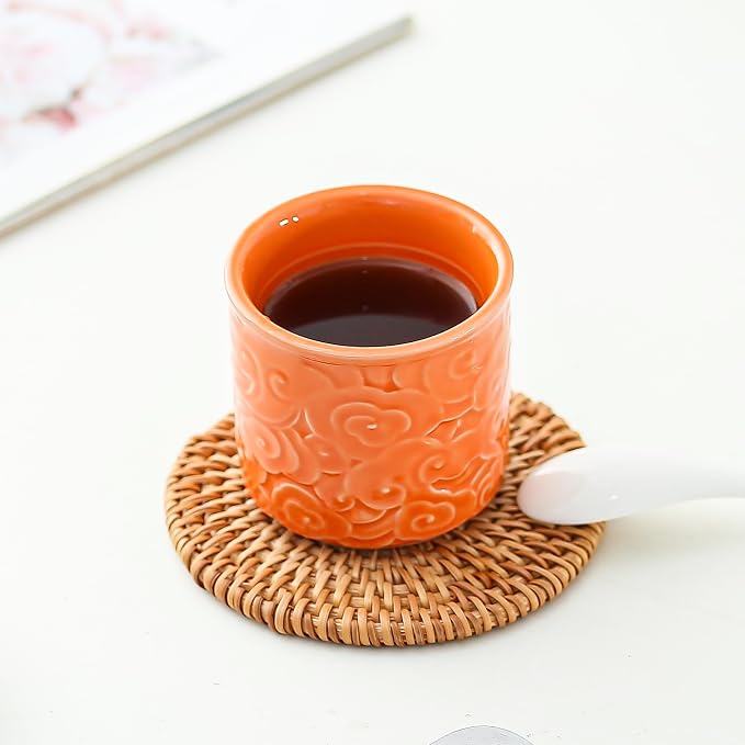 Ceramic Espresso Cups Set of 2 or 4-3oz Demitasse Cups - Image 5