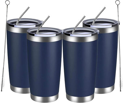 MEWAY 20oz Tumbler 4 Pack Double Wall Vacuum Insulated Travel Mug Bulk by MEWAY