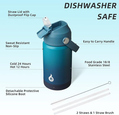 BJPKPK 12oz Insulated Water Bottle, Stainless Steel Bottle - Image 3