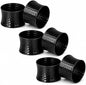 ITOS365 Black Napkin Rings Set of 6, Handmade Hammered Metal Napkin Ring Holders by ITOS365
