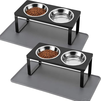 Summark 2Pack Elevated Cat Bowls by Summark