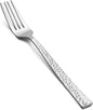 E-far Stainless Steel Dinner Forks Set of 12, Hammered Square Handle | 7.9Inch by E-far