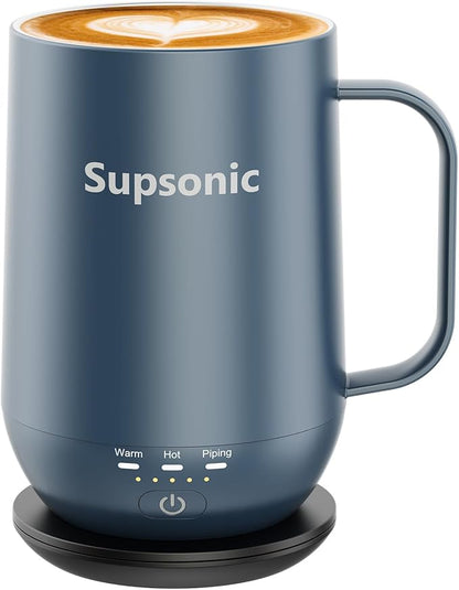 Supsonic - 16oz Self Heating Coffee Mug, Smart Heated Coffee Mug Faster by Supsonic