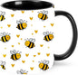 Yrebyou Bee Coffee Mug 11oz Ceramic Cup by Yrebyou