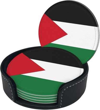 Palestinian Flag Coasters for Drinks - Image 2