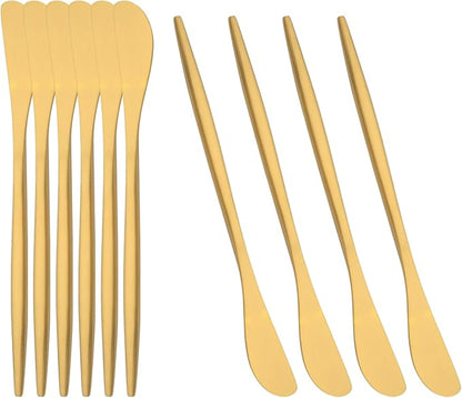 10 Pack Gold Cheese Spreader Knife, Uniturcky Stainless Steel Butter Spreader by Uniturcky