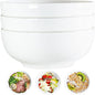 60 oz Large Soup, and Salad Bowl Set of 3, 8 in White Ceramic Bowls, Versatile by Unknown
