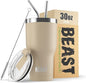 Beast 30 oz Tumbler Stainless Steel Vacuum Insulated Coffee Ice Cup Double Wall Travel Flask (Sand)