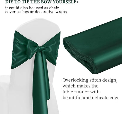12 Pack Emerald Green Satin Table Runner 12 x 108 Inch Long Premium Table - Image 4