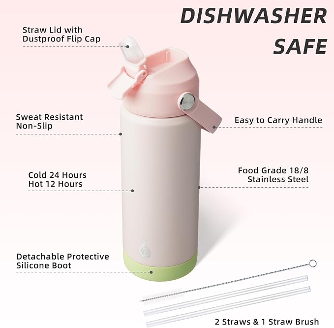 BJPKPK 18oz Insulated Water Bottle, Stainless Steel Bottle - Image 3