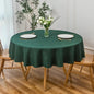 maxmill Christmas Hunter Green Tablecloth, Spill-Proof and Water Resistance Heavy Weight Soft Circular Table Cloth for Christmas, Holiday and Family Gatherings, Dinner Round 90 Inch, Hunter Green