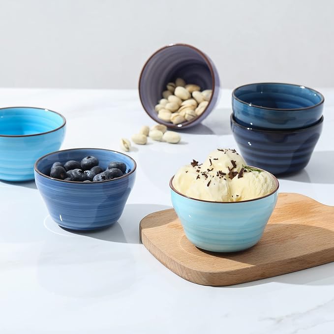 Selamica Ceramic 8oz Bouillon Cups 4 Inch Small Dessert Bowls - Image 7