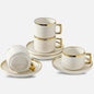 LETAOTAO Espresso Cups and Saucers Set of 4, 3oz Mini Demitasse Mugs | Ceramic by LETAOTAO