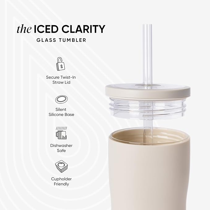 Simple Modern Glass Iced Coffee Cup - Image 3