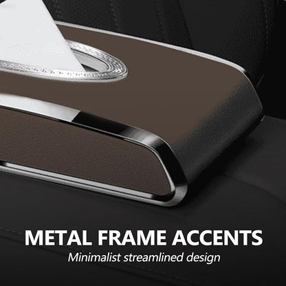 Faux Leather Car Tissue Holder for Interior, Armrest & Back Seat Tissue - Image 7