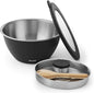S'well Stainless Steel Salad Bowl Kit XL 184oz, Includes 5oz Canister by Swell