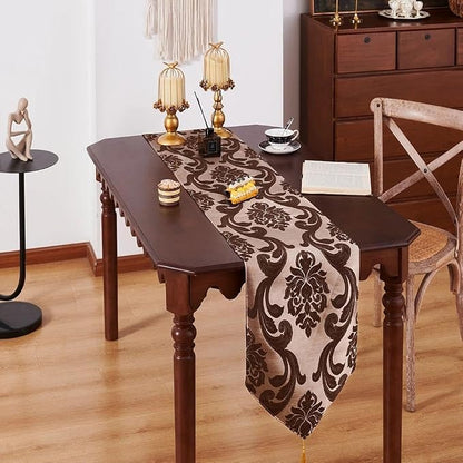 NAPEARL Elegant Luxury Damask Table Runner - Image 5