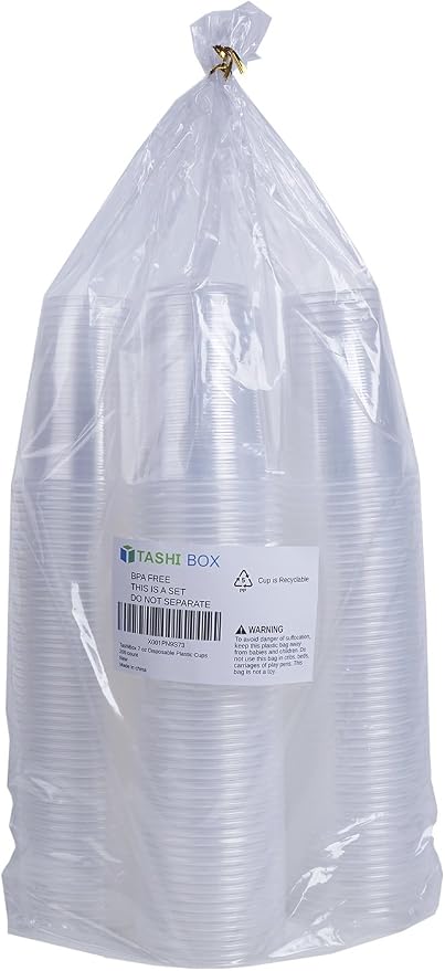 TashiBox 7 oz Clear Plastic Disposable Cold Drink Party Cups - Image 5