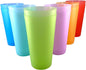 32 oz Plastic Cups Large Reusable set 12, Plastic Tumblers Bright | Food Grade by WEXINHAO