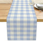 Light Blue and White Gingham Table Runner, Buffalo Plaid Check Table Cloth | by Unknown