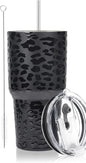 D·S 30oz Leopard Tumbler Double Wall Vacuum Insulated Travel Coffee Mug | by D%C2%B7STUMBLER