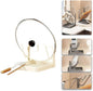 Kitchen Pot Lid Storage Rack, Pot Lid Holder for Countertop, Pot Lid Organizer Rack with Tray, Lid And Spoon Rest, Multifunctional Stand for Stove Top Kitchen Accessories (Beige, Single-layer)