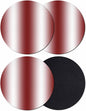 Ombre Red Coasters Set of 4, Modern Minimalist Geometric Gradient Color Soft by PIEPLE