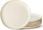 AmorArc Ceramic Dinner Plates Set of 6, 10.5 Inch Handmade Reactive Glaze Stoneware Plates, Rustic Shape Dinnerware Dish Set for Kitchen, Microwave & Dishwasher Safe, Scratch Resistant