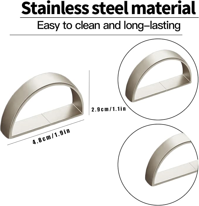 8 Pcs Silver Napkin Rings - Image 2