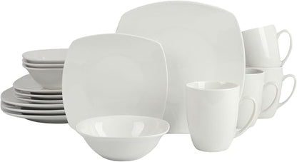 10 Strawberry Street Simply Square 16 Piece Dinnerware Set by 10StrawberryStreet