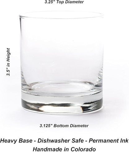 Black Lantern Whiskey Glasses - Set of 2 Old Fashioned Glasses for Cocktails and Drinking Glasses - Rock Glasses for Nature Lovers - Set of 2 Kitchen Glasses (Stars & Night Landscape)