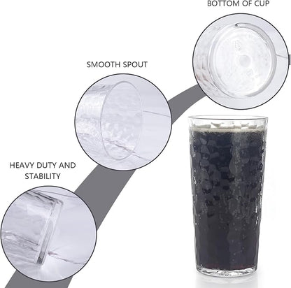 Yalin 24-Ounce Plastic Tumbler Acrylic Drinking Glasses, Reusable Plastic Cups - Image 3