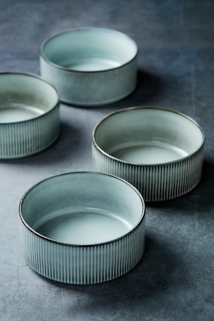 famiware Star Cereal Bowl Set, 23 oz Soup Bowls Set of 6, Smoky Blue | Double - Image 6