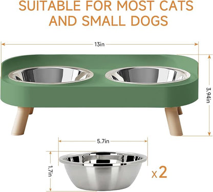 Elevated Cat Bowl, Raised Cat Food and Water Bowl Set - Image 6