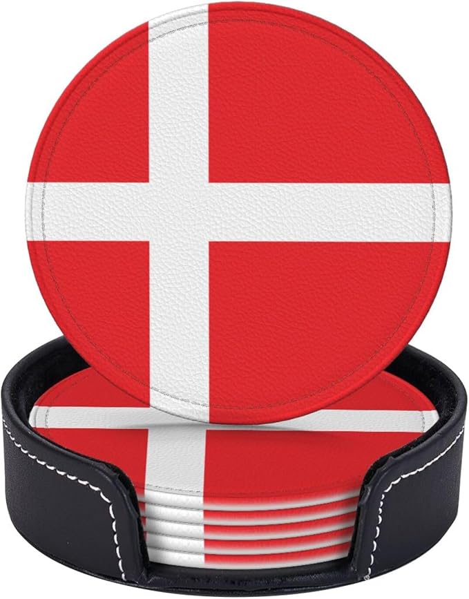 Danish Flag Coasters for Drinks - Image 6