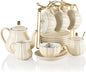 Sweejar Porcelain Tea Sets British Royal Series, 8 OZ Cups & Saucer Service by Sweejarco1949