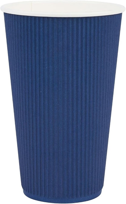 Restaurantware 16 Ounce Ripple Wall Disposable Coffee Cups, 500 Insulated - Image 2