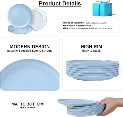 Webbylee 10.25" Melamine Dinner Plates Set of 6 - Image 3