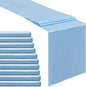 Baby Blue Satin Table Runners 10 Pack 12x108 inch Silk Smooth Fabric | Bright by B-COOL