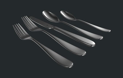 Silverware Set for 8 – 18/10 Stainless Steel Flatware, Mirror Polished, Dishwasher Safe, Heavy-Duty, Rust Resistant, Elegant Tableware (40-Piece Set, Fidenza)