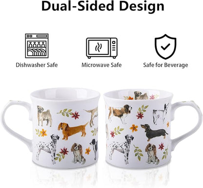 Cute Dog Coffee Mug, 12 oz Premium New Bone China Tankard Coffee Tea Mug - Image 5