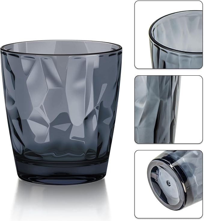 Topsky 10 oz Plastic Water Tumblers | Set of 4 Transparent Unbreakable Drinking - Image 5