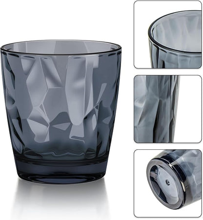 Topsky 10 oz Plastic Water Tumblers | Set of 4 Transparent Unbreakable Drinking - Image 5