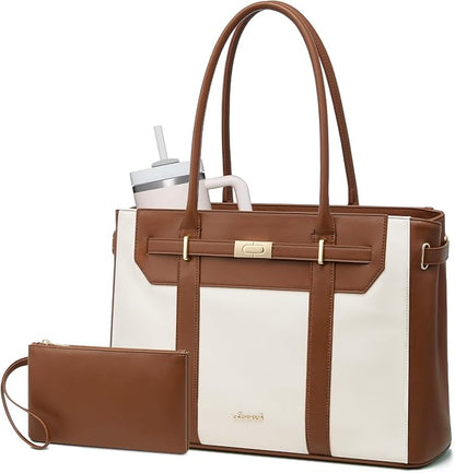 LOVEVOOK Laptop Tote Bag for Women, 2-in-1 Work Teacher Bags by LOVEVOOK