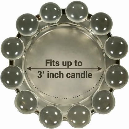 Home Collection Original Smoky Glass Small Bubble Candle Dish | Votive and - Image 3