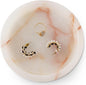 Marble Jewelry Dish for Women 5 Inch Handmade White Onyx Stone Holder for Ring & Necklace - Decorative Trinket Tray, Key Bowl & Candle Plate for Vanity Decor Accessories & Gifts