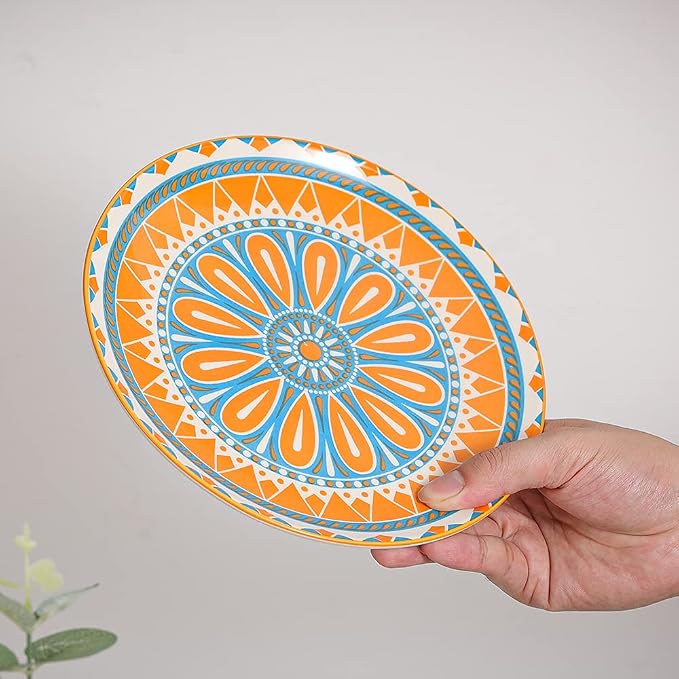 Dinner Plates Set of 6, 8 Inch Scratch Resistant Ceramic Plates, Dishwasher and - Image 4