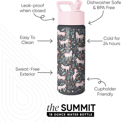 Simple Modern Kids Water Bottle & Toddler Cup | 18oz | Unicorn - Image 2